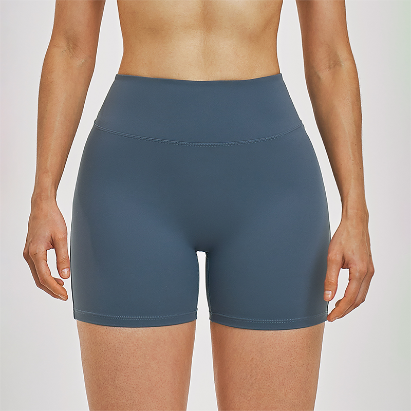 Wholesale women's solid color high-waisted shorts