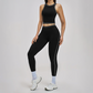 Wholesale Color Block Yoga Halter Vest + legging 2-Piece Set