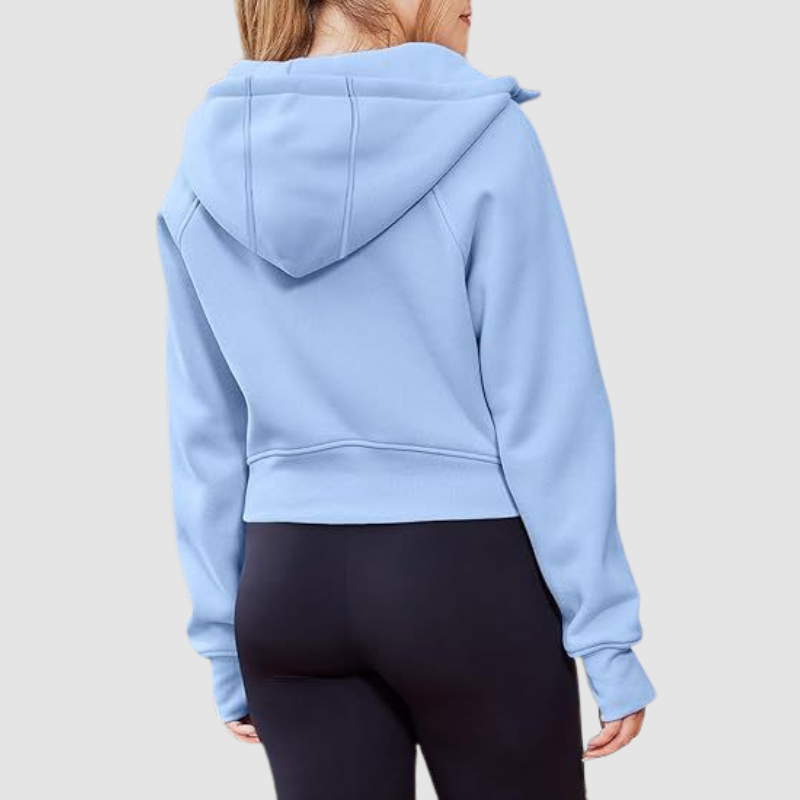 Wholesale Cropped Zip Up Hoodie