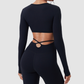 Wholesale cutout high-waisted top + flared pants