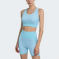 Wholesale Women's Seamless Yoga Set: Sports Bra & Capri Shorts – Body-Shaping Moisture-Wicking Fitness w/ Chest Pad