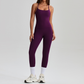 Women's Activewear Padded Sleeveless Top & Straight-Leg Pants Yoga Set
