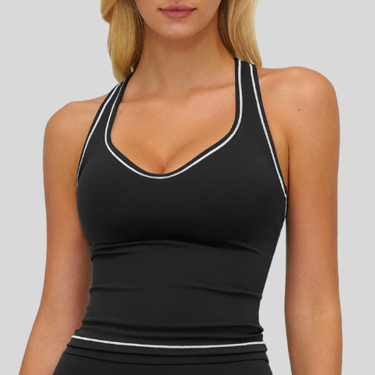 Wholesale Contrasting racerback tank top | Wonderxfans bulk activewear