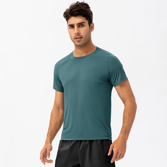 Wholesale Men's solid crewneck sweat-absorbing T-shirt | Wonderxfans bulk activewear