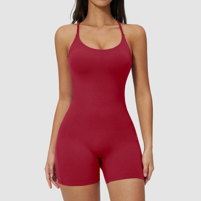 Wholesale cross back and hip lifting jumpsuit