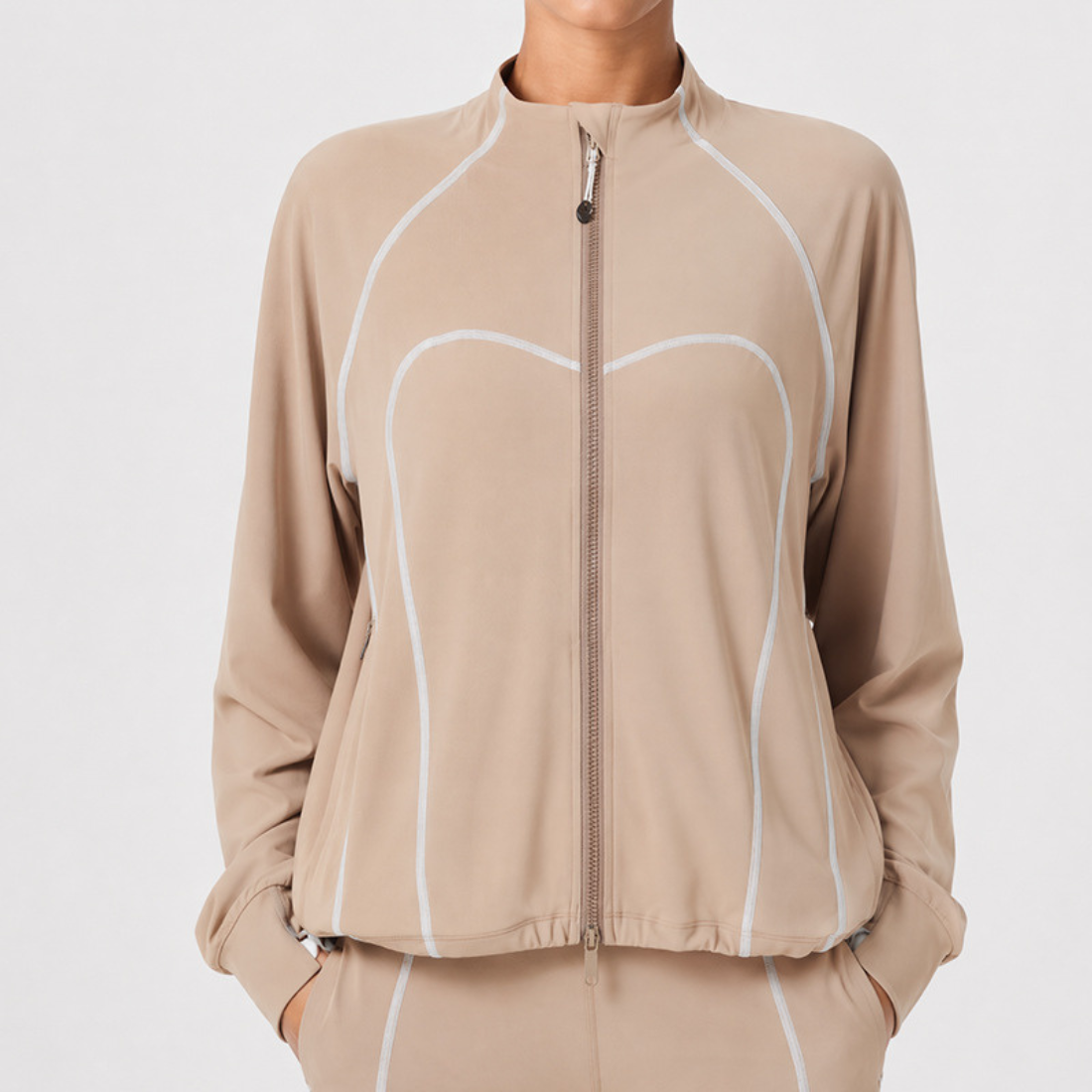 Women's Activewear Loose-Fit Long-Sleeve Yoga Training Outer Layer Jacket