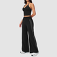 Wholesale Breathable Y-Back Tank Top & Fold-up Flare Pants Set