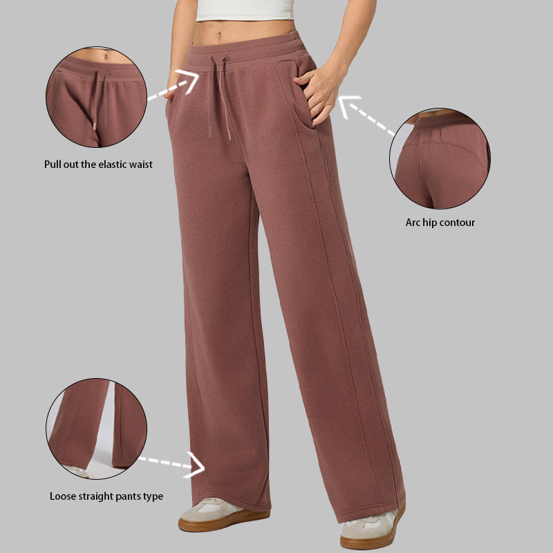 Warm Drawstring Loose-fitting Sweatpants