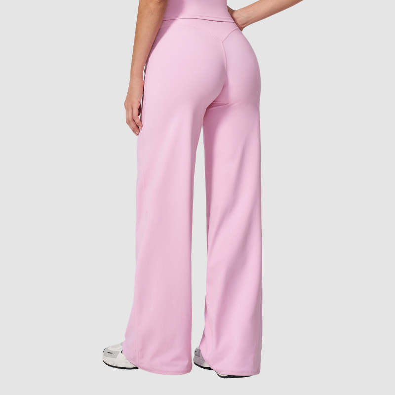 High-waisted wide-leg sweatpants
