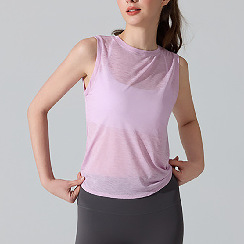 Wholesale Lightweight and Breathable Pilates Yoga Cover-up Sleeveless Sports Tank Top
