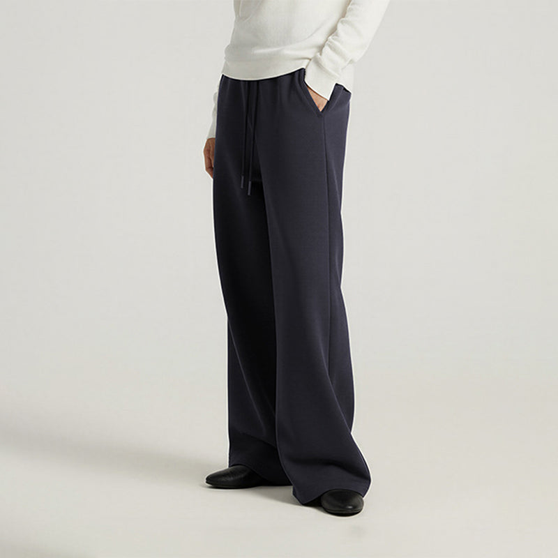 High waist wide-leg trousers