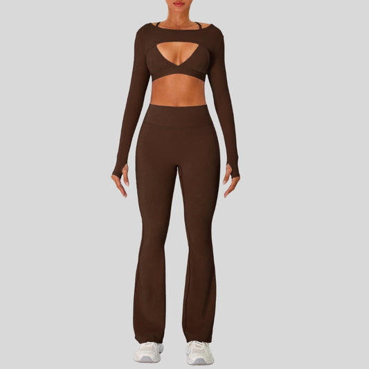 Wholesale Naked Feel Sports Bra+Long sleeve | Wonderxfans bulk activewear