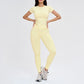 Wholesale solid color round-neck T-shirt + leggings
