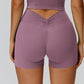 High-waisted hip-lifting tight-fitting sports shorts