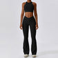 Wholesale Flared high waist elastic 2-piece | Wonderxfans bulk activewear