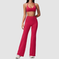 Wholesale Women's Sports Bra & Flare Pants Set – Seamless Yoga Activewear