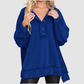 Wholesale Round Neck Solid Color Button Loose-fitting Top