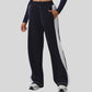 Color-blocked wide-leg casual sweatpants