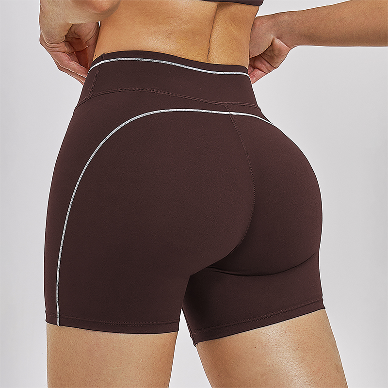 Wholesale high waisted contrasting sports shorts