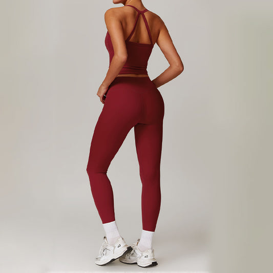 Wholesale Brush Cross-back Top & high | Wonderxfans bulk activewear