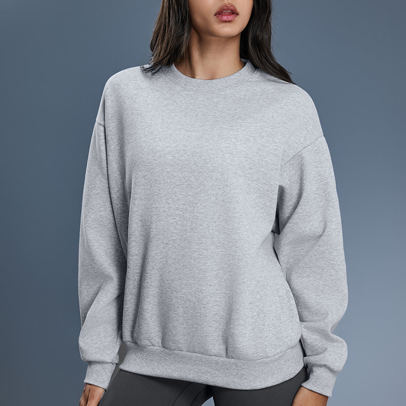 Roud neck fleece sweatshirts