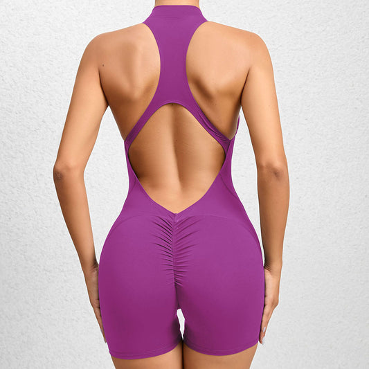 Wholesale Tight-fitting with zipper quick-drying Jumpsuits | Wonderxfans bulk activewear