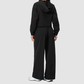 Wholesale Women's UPF50+ Sun Protection Hoodie Jacket + Wide-Leg Pants Set – Colorblock Outdoor Running Sportswear