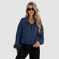 Wholesale Women's Stand-Collar Zip Jacket – Loose Drawstring Pocket Outerwear