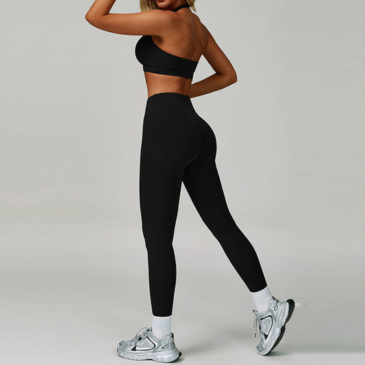 Wholesale Halter Sports Bra + High-waisted | Wonderxfans bulk activewear