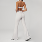 Wholesale Seam-Detail Sports Bra & High-Waist Flare Leggings Set – Brushed Yoga 2-Piece