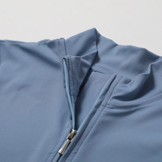 Wholesale Zipper stand collar long-sleeved jumpsuit | Wonderxfans bulk activewear