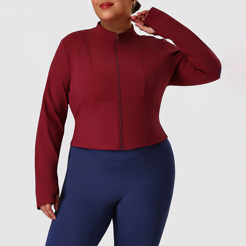 Wholesale plus-size yoga slimming jacket