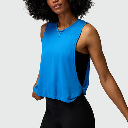 Wholesale Loose Sleeveless Side Vents Yoga | Wonderxfans bulk activewear