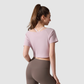 Wholesale quick drying Pilates fitness short-sleeved T-shirt