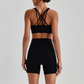 Wholesale Women's Quick-Dry Naked Feel Vest+Fitted Biker Shorts Yoga Set