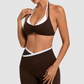 Wholesale fake two sports yoga bras | Wonderxfans bulk activewear