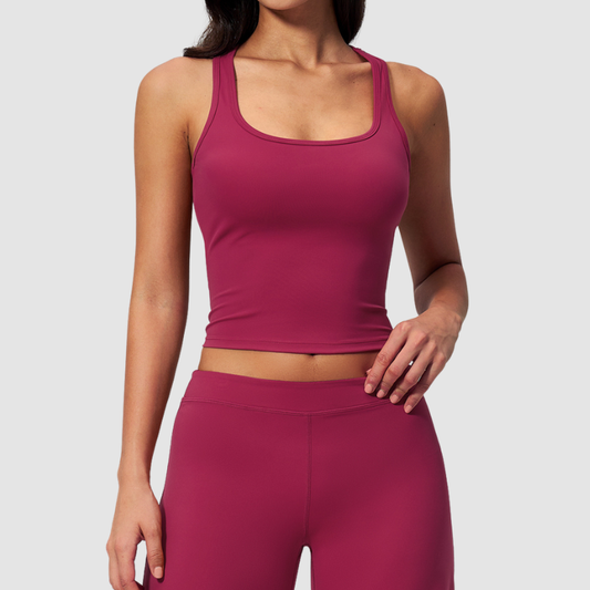 Wholesale Women's I-shape back removable padded tank top