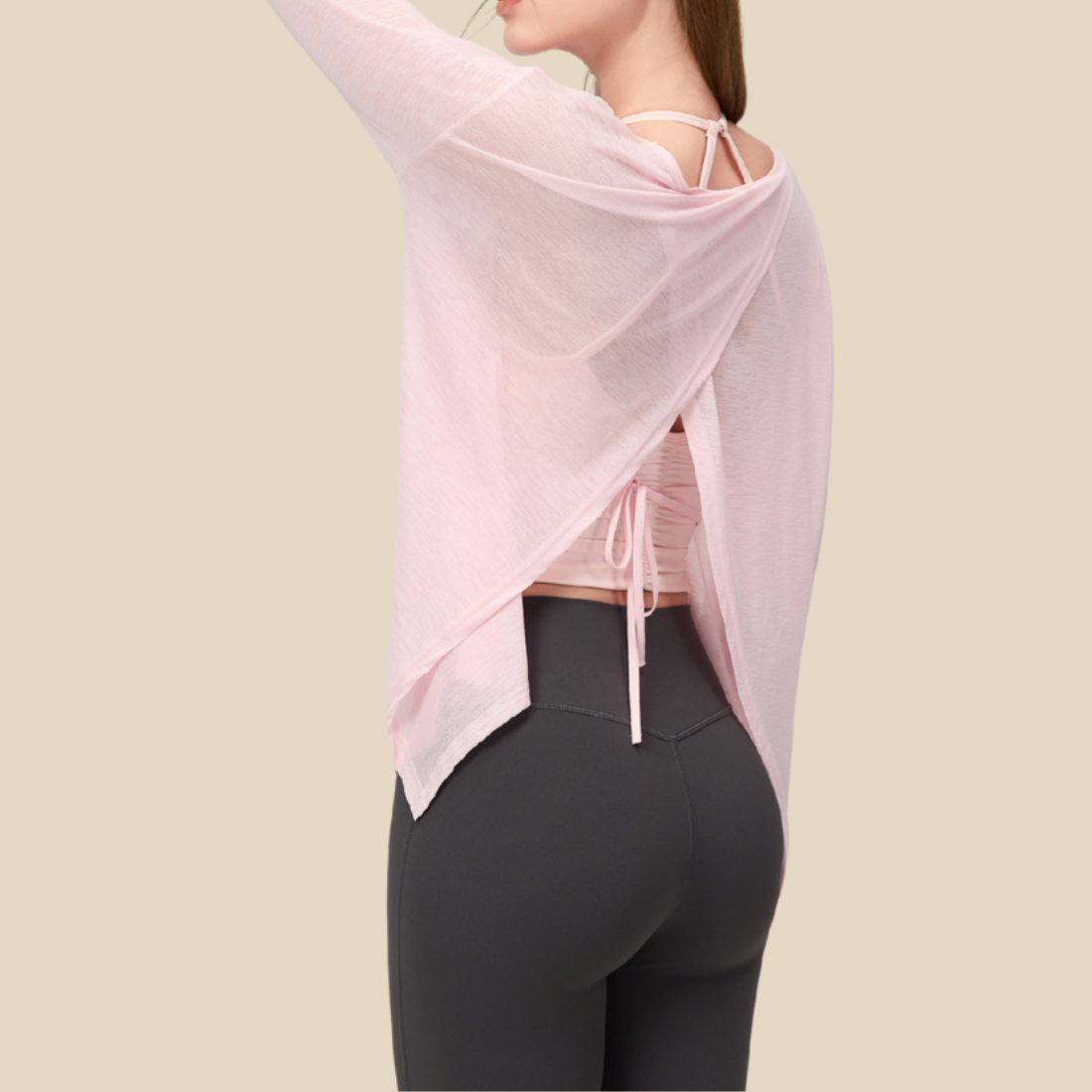 Women's Activewear Loose Breathable Cross-Strap Yoga Top