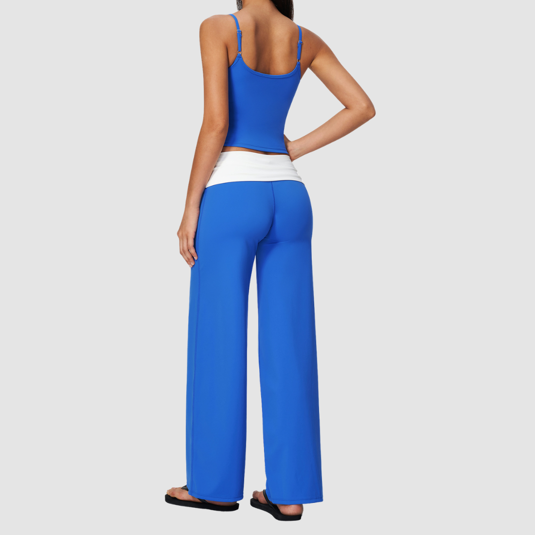 Wholesale Women’s Padded Strap Tank & Wide-Leg Yoga Pants Set