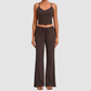 Wholesale Women’s Backless Cami & Straight-Leg Pants Yoga Set