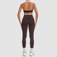Wholesale Halter Neck Colorblock Yoga Set Sports Bra & Leggings – Naked Feel with Pocket