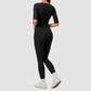 Wholesale Women’s Mid-Sleeve Top & High-Waist Leggings Yoga Set