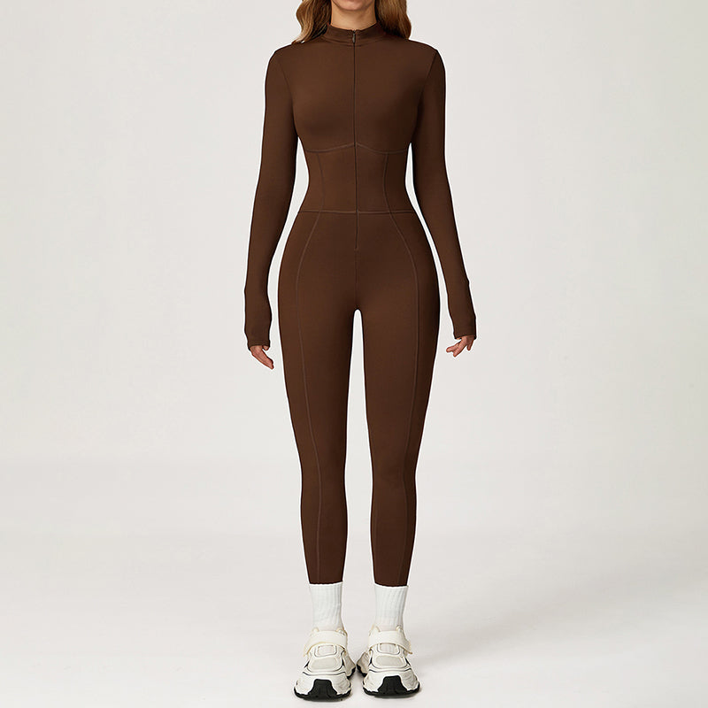 Snug-Fit Long Sleeve Jumpsuit