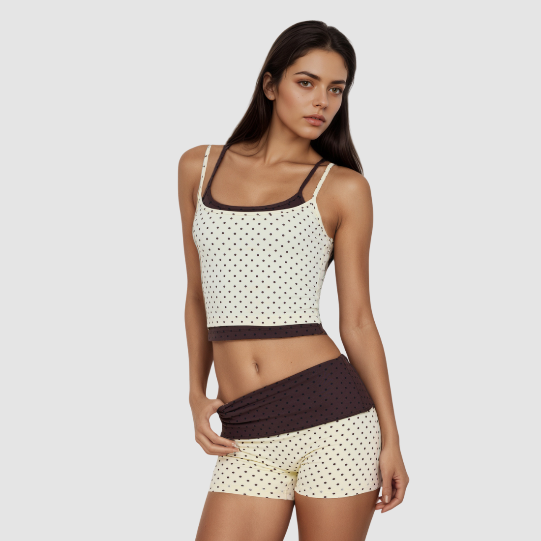 Wholesale Women’s Polka-Dot Tank + Bike Shorts Set