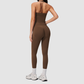 Wholesale Women's Halter Sports Bra & Full-Length Leggings Set – Seamless Peach-Lift Yoga Activewear