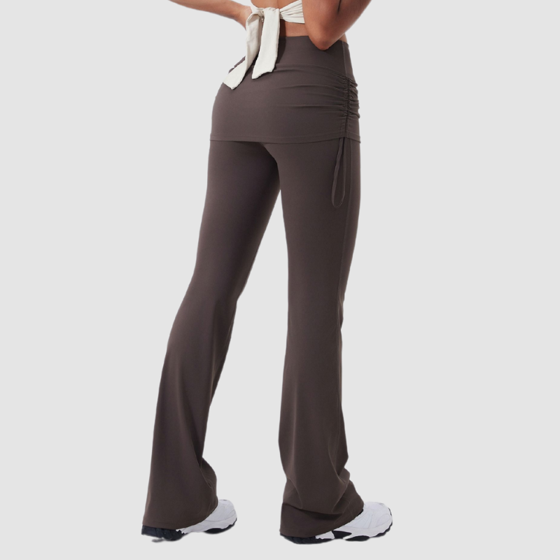 wholesale Flared pants with side pleats