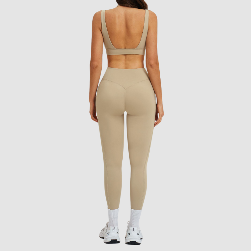 Wholesale strappy halter bra and tight yoga legging set