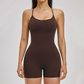 Wholesale women's one piece contrasting suspender sports jumpsuit