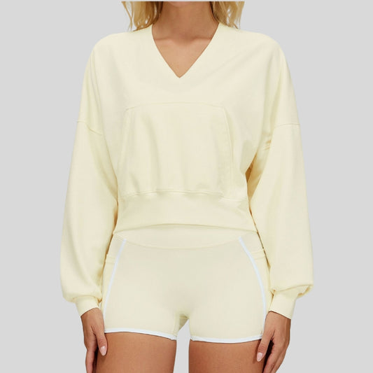 Wholesale Warm V-neck hooded sweatshirt | Wonderxfans bulk activewear