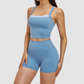 Wholesale Solid Color Tank Top + Quick-Drying Shorts Tennis Set